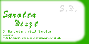 sarolta wiszt business card